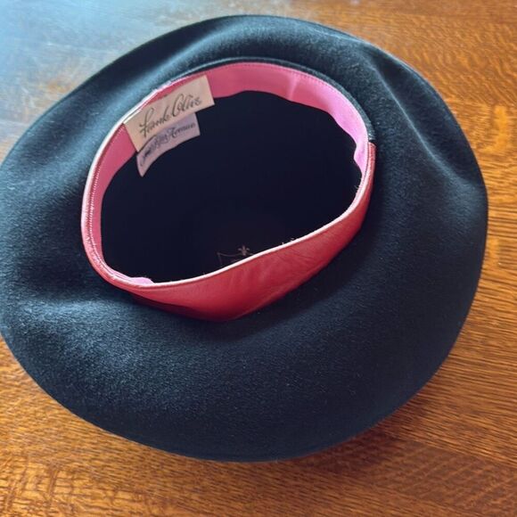 Vintage 1960’s Frank Olive designed for Saks Fifth Avenue Black Wool Hat Women’s